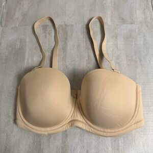 Wacoal 854119‎ Red Carpet Convertible Strapless Bra, Size 34DD With Straps Beige